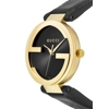 additional image for Gucci YA133326 Interlocking Unisex Black Dial Leather Strap Watch