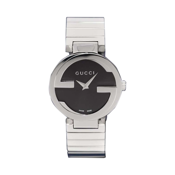 Gucci YA133502 Interlocking Silver Stainless Steel Ladies Watch