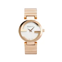 Gucci YA133515 Interlocking Rose Gold Stainles..