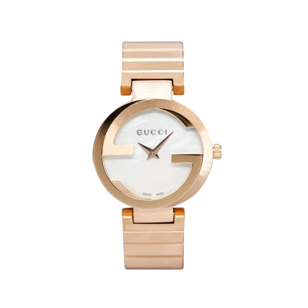 Gucci YA133515 Interlocking Rose Gold Stainless Steel Ladies Watch