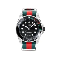 Gucci YA136209 Black Dial Nylon Strap Watch Fo..