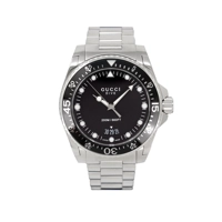 Gucci YA136301B Men's Black Dial Silver Stainl..