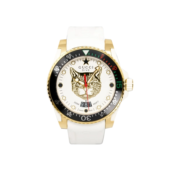 Gucci YA136322 Women's White Rubber Strap Watches