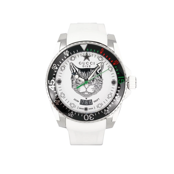 Gucci YA136329 Men's White Rubber Strap Watches