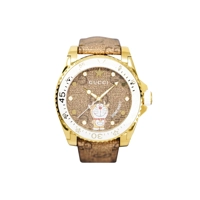 Gucci YA136334 Unisex Brown Leather Strap Watc..