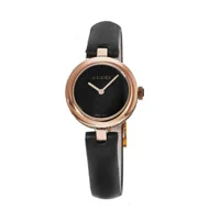 Gucci YA141501 Diamantissima Black Dial Leathe..