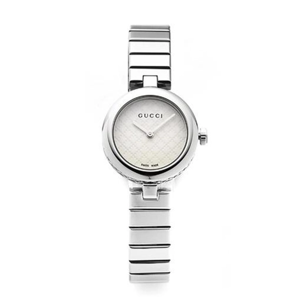 Gucci YA141502 Diamantissima White Dial Stainless Steel Ladies Watch