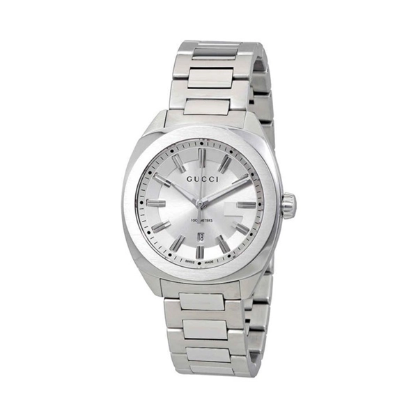 Gucci YA142402 Silver Dial Stainless Steel Strap Ladies Watch