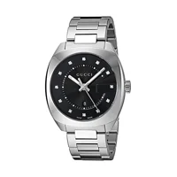 Gucci YA142404 Black Dial Stainless Steel Stra..