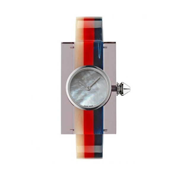 Gucci YA143523 Women's Multicolor Transparent Resin Strap Watches