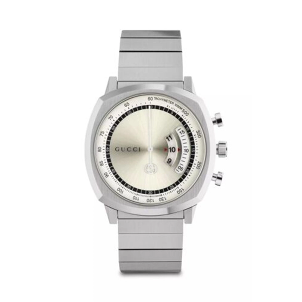 GUCCI YA157302 Silver Dial Metal Bracelet Watch for Men