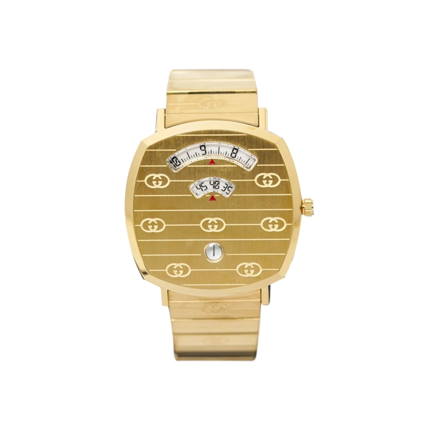 GUCCI YA157409 Gold Dial Stainless Steel Unisex Watch
