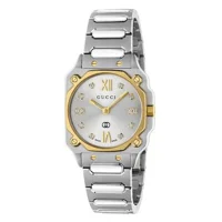 Gucci YA166503 G-Flat Silver Dial Ladies Watch