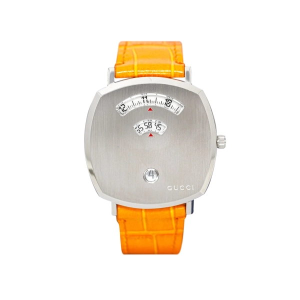 Gucci YGA15039 Mens White Dial Alligator leather Watches