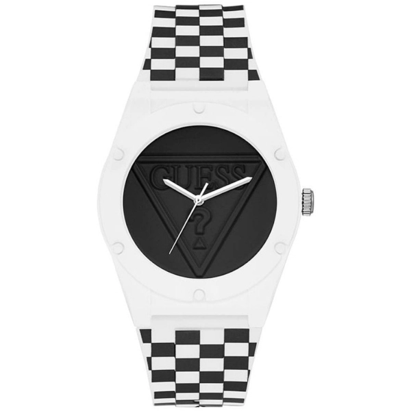 Guess W0979L29 Women's Black White Silicon Strap Watches