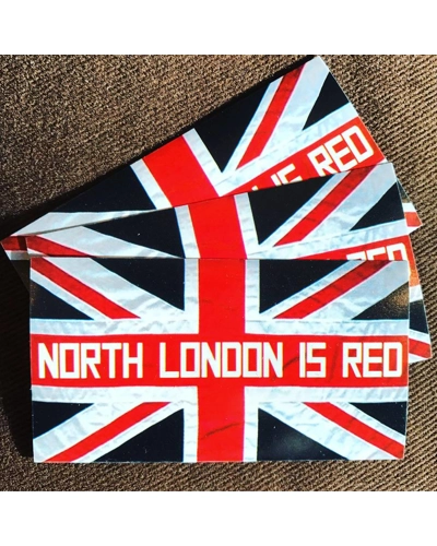 100 x North London Is Red UJ 5cmx9cm Stickers