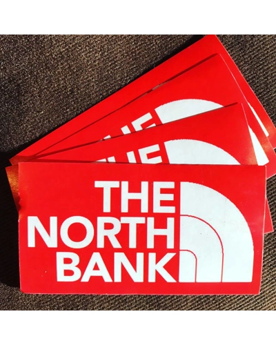 100 x The North Bank 5cmx9cm Stickers