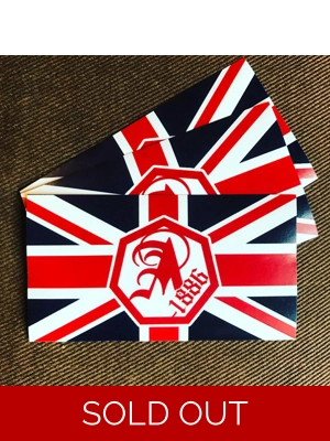 100 x Union Flag Red & ..