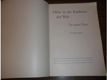 RARE THIRD REICH BOOK "ADOLF HITLER IN THE CARTOON OF THE WORLD"