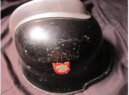 original german ww2 fire police helmet 2 decals