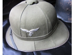 Original German Wehrmacht Africa Tropical Helmet Luftwaffe