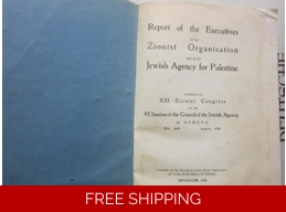 Report of the Executives of the Zionist Organisation and of the Jewish Agency for Palestine 1939