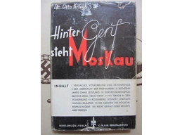 Anti-jewish anti-communist book behind Geneva stands Moscow