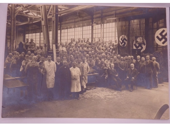 Rare Third Reich workers in a factory photo