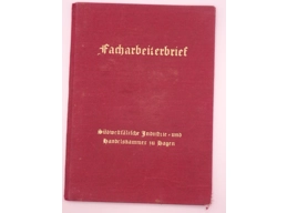 Skilled worker's certificate in the name of Herbert Enghardt dated 23.2.1939
