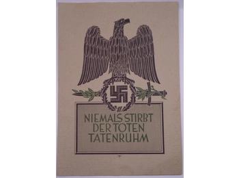 Death Condolences to a fellow NSDAP member
