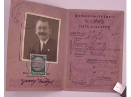 Original German Reich's post office identity card