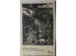 Adolf Hitler's parents grave photographic postcard