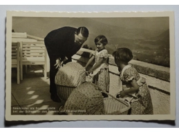 Children from the Saar as summer guests at the Fuhrer's sister's home on Obersalzberg postcard