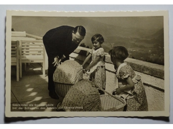 Children from the Saar as summer guests at the Fuhrer's sister's home on Obersalzberg postcard