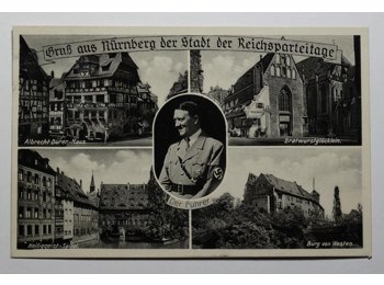 Greetings from Nuremberg, the city of the Nazi Party Rallies postcard