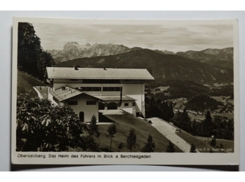 Obersalzberg. The Führer's home with a view of Berchtesgaden photographic postcard