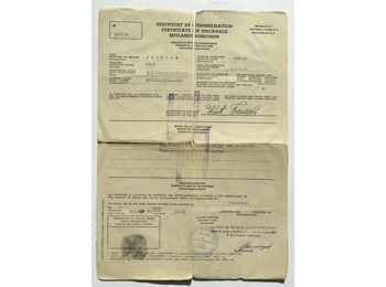 Original Waffen SS Certificate of discharge