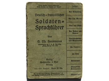 Original WW2 German-French Soldiers language guide