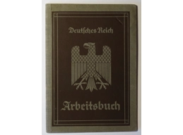 Original German Reich labour book in the name of Wolfgang Lingg