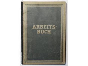Original post WW2 labour book in the name of Joachim Wiemann