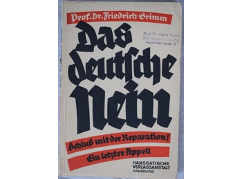 The German NO! Stop the reparations! One last appeal