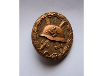 Original WW2 German Black Wounds Badge Gold Grade