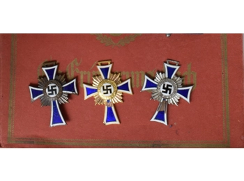 Original Third Reich mother cross bronze silver gold awards