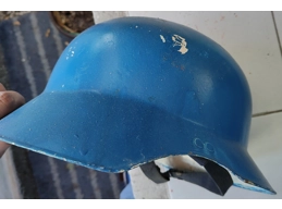 Original German Civil Defence blue helmet
