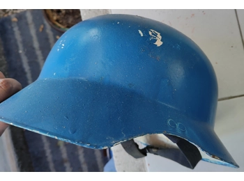 Original German Civil Defence blue helmet