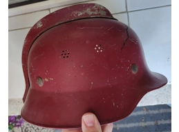 German Firefighter's red helmet