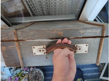 Luftwaffe wooden suitcase labelled Ogefr. Windhorst