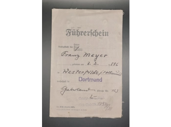 Original Third Reich driving license permit