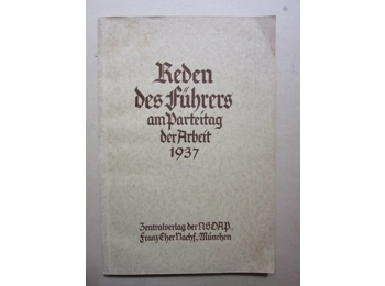 1937 original german book Adolf Hitler speeches Reichsparty day of freedom