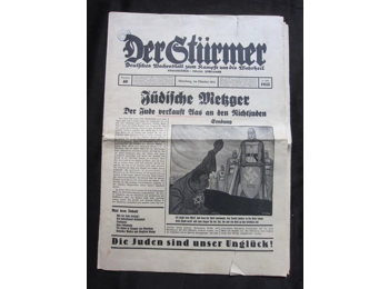 RARE ORIGINAL ISSUE OF THE NAZI ANTI-SEMITIC PERIODICAL “DER STURMER”